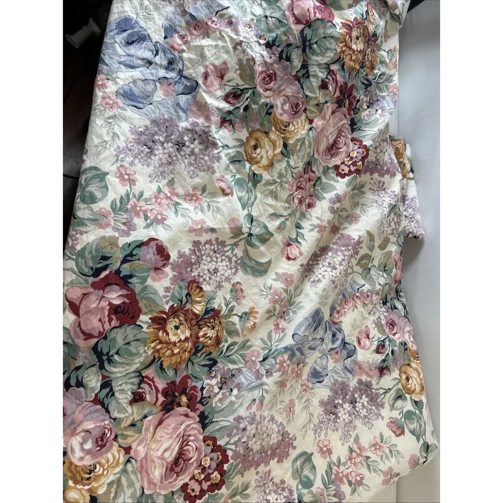 Vintage RALPH LAUREN ALLISON FLORAL 6PC KING SHEET‎ SET flat/fitted / shams